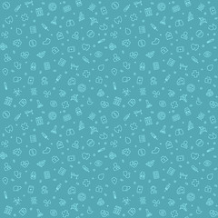 Image showing Blue Seamless Medical Pattern