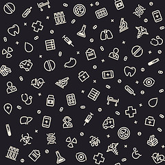 Image showing Dark Seamless Medical Pattern