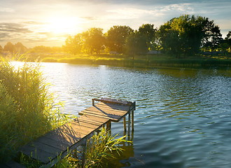 Image showing Pier in evening