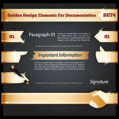 Image showing Golden Design Elements For Documentation Set4