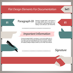 Image showing Flat Design Elements For Documentation Set1