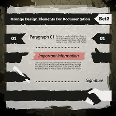 Image showing Grunge Design Elements For Documentation Set2