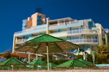 Image showing beach with parasol