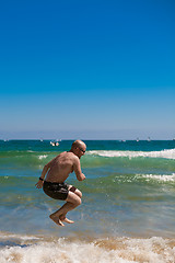 Image showing young man on the beach