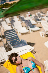 Image showing Sexy young woman on the beach