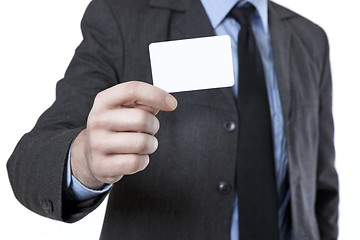 Image showing Hand showing business card