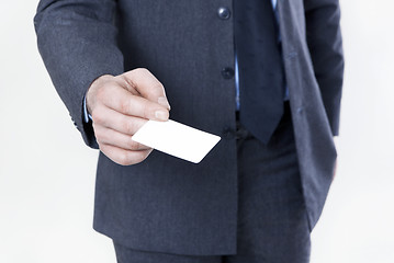 Image showing Hand with business card