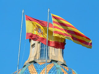 Image showing Two flags