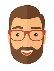 Image showing The hipster with a beard avatar