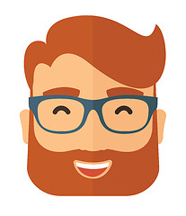 Image showing The hipster with a beard avatar