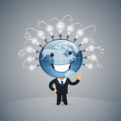 Image showing Global Idea Vector illustration