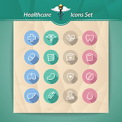 Image showing Healthcare Flat Icons Set