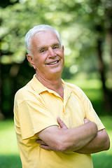 Image showing Portrait of smiling elderly man