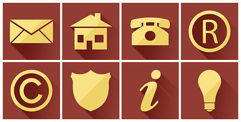 Image showing modern icons set