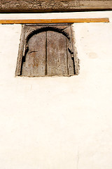 Image showing  window in morocco africa and old construction wal brick histori