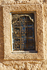 Image showing  window in morocco africa and old construction wal  historical