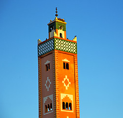 Image showing  muslim   in   mosque  the history  symbol morocco  africa  mina