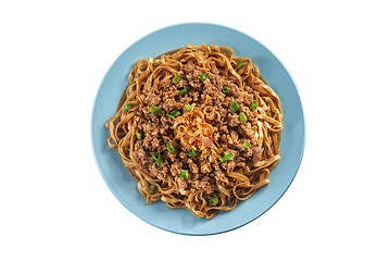 Image showing Fried noodle with minced pork