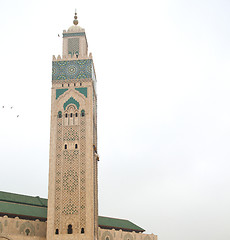 Image showing  muslim in  mosque the history  symbol   morocco  africa  minare