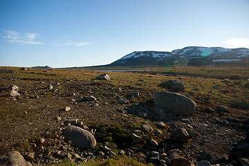 Image showing Mountain plateau Valdresflye, Jotunheimen, Norway