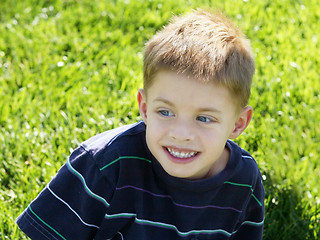 Image showing Cute boy outdoors