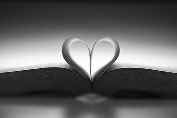 Image showing Book with the love shape