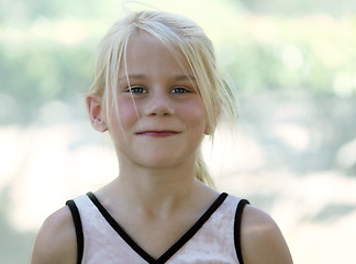 Image showing A funny blond girl