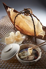 Image showing Fish maw soup table set