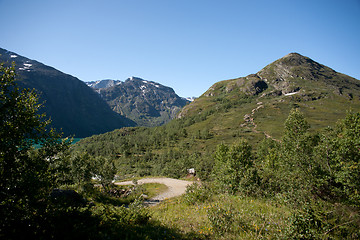 Image showing Besseggen Ridge in Jotunheimen National Park, Norway