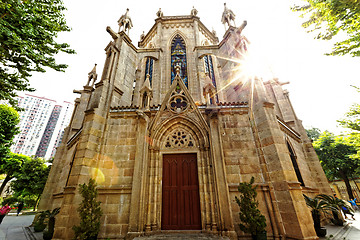 Image showing Shishi Sacred Heart Cathedral in Guangzhou China.