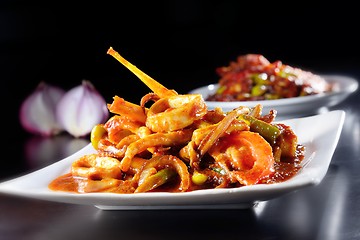 Image showing Sambal spicy squid 
