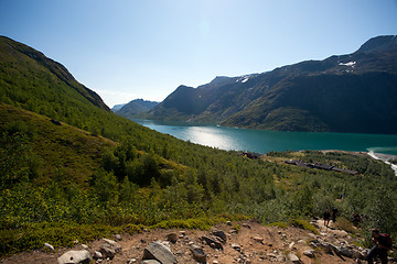 Image showing Besseggen Ridge in Jotunheimen National Park, Norway