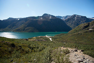 Image showing Besseggen Ridge in Jotunheimen National Park, Norway