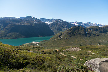 Image showing Besseggen Ridge in Jotunheimen National Park, Norway