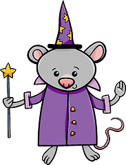 Image showing wizard mouse cartoon illustration