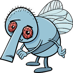 Image showing funny fly cartoon illustration
