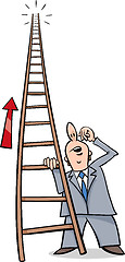 Image showing ladder of success cartoon