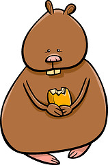 Image showing funny hamster cartoon illustration