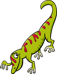 Image showing gecko reptile cartoon illustration