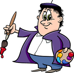 Image showing painter artist cartoon illustration