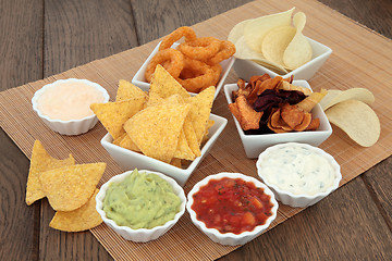 Image showing Crisps and Dips