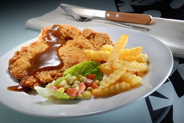 Image showing Fried chicken chop 