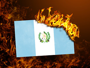 Image showing Flag burning - Guatemala