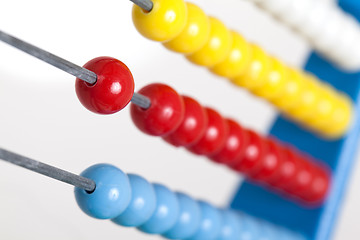 Image showing Close up colorful abacus, selective focus