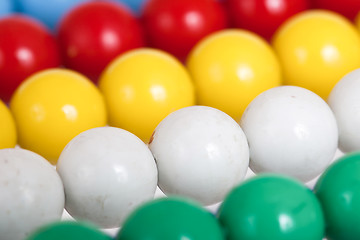 Image showing Close up of an old colorful abacus, selective focus