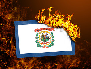 Image showing Flag burning - West Virginia