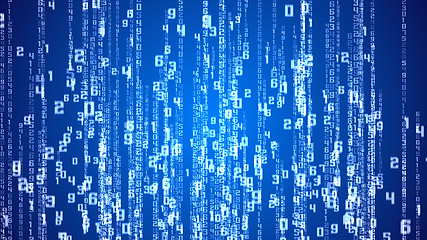 Image showing Matrix background on Blue.