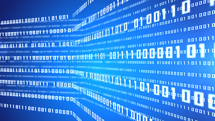 Image showing Abstract binary code blue background