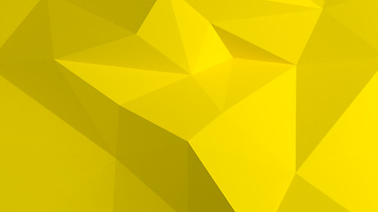 Image showing 3d background with polygonal pattern. Yellow color.