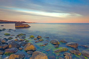 Image showing Sunset at Moelen